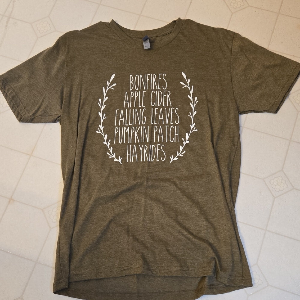 Next Level Apparel Olive Graphic Tee